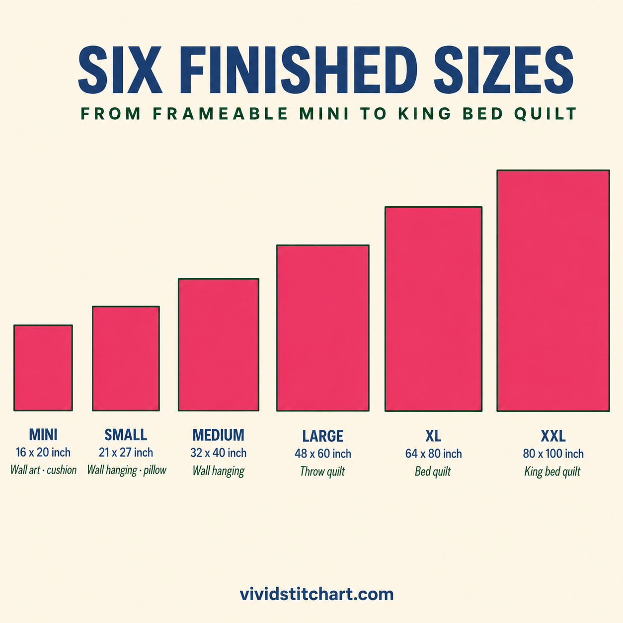Peony Vase quilt pattern in six finished sizes — from frameable mini to king bed quilt